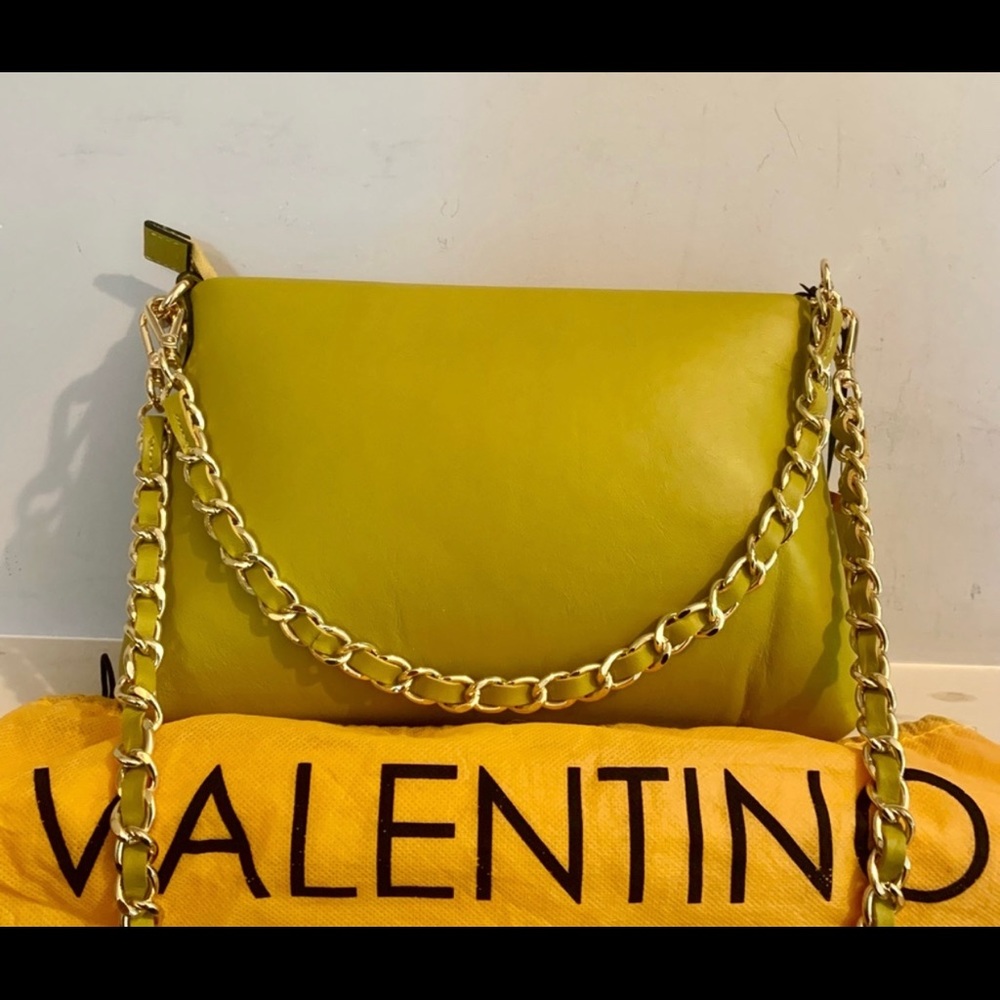 Valentino vanille sauvage lime leather crossbody - Picture 2 of 7